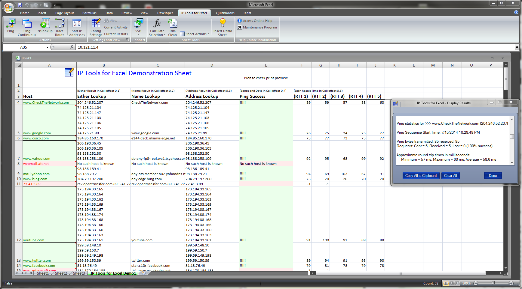 IP Tools for Excel adds IP functions to Excel